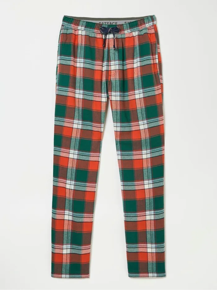Fat Face Pyjamas and Nightwear Helmsley Orange Check Pyjama Bottoms 8211 Men