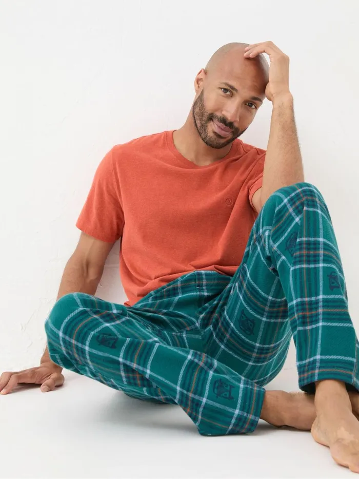 Fat Face Pyjamas and Nightwear Teal Blue Jacquard Pyjamas 8211 Men