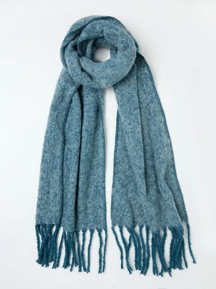 Fat Face Scarves Blue Boucle Scarf 8211 Women
