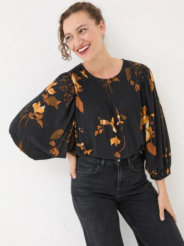Fat Face Shirts and Blouses Black Wynn Floral Blouse 8211 Women Fat Face Shirts and Blouses Black Wynn Floral Blouse 8211 Women