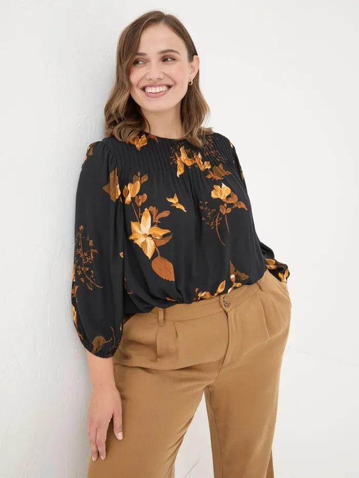 Fat Face Shirts and Blouses Black Wynn Floral Blouse 8211 Women Fat Face Shirts and Blouses Black Wynn Floral Blouse 8211 Women