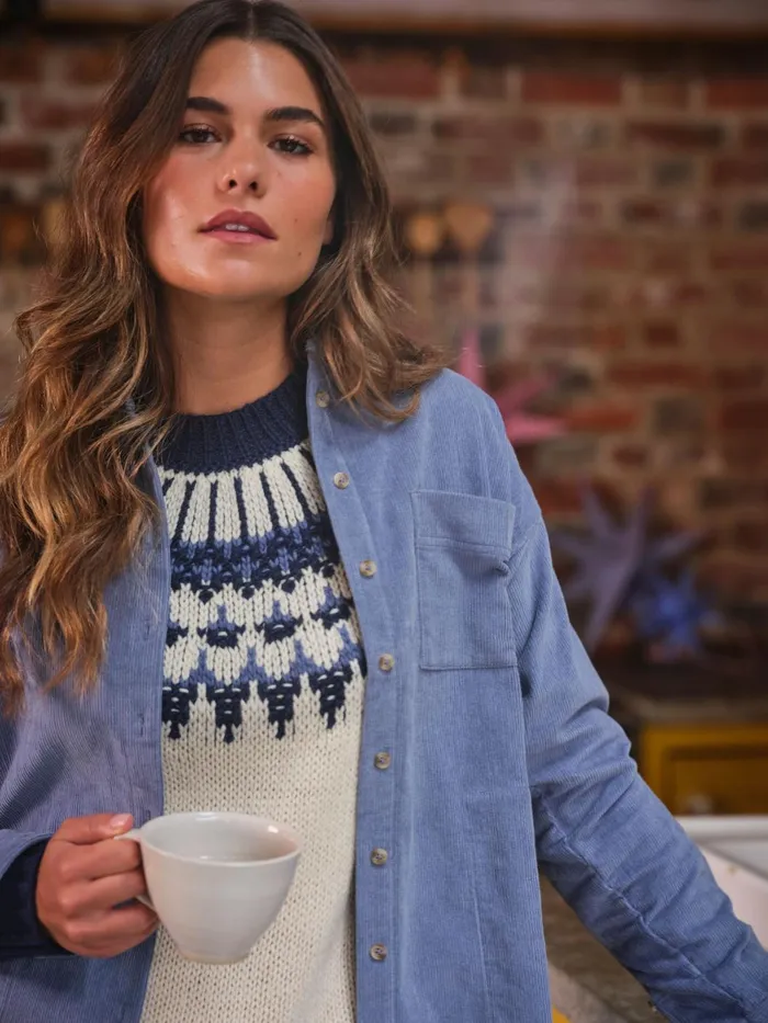 Fat Face Shirts and Blouses Dusky Blue Carolin Cord 100 Cotton Shirt 8211 Women Fat Face Shirts and Blouses Dusky Blue Carolin Cord 100 Cotton Shirt 8211 Women