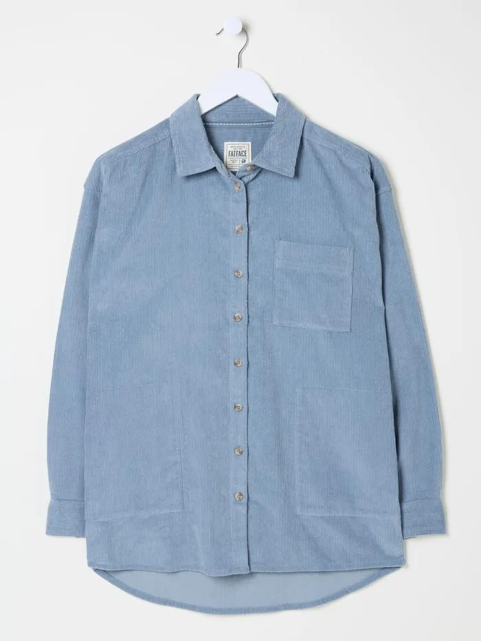 Fat Face Shirts and Blouses Dusky Blue Carolin Cord 100 Cotton Shirt 8211 Women Fat Face Shirts and Blouses Dusky Blue Carolin Cord 100 Cotton Shirt 8211 Women