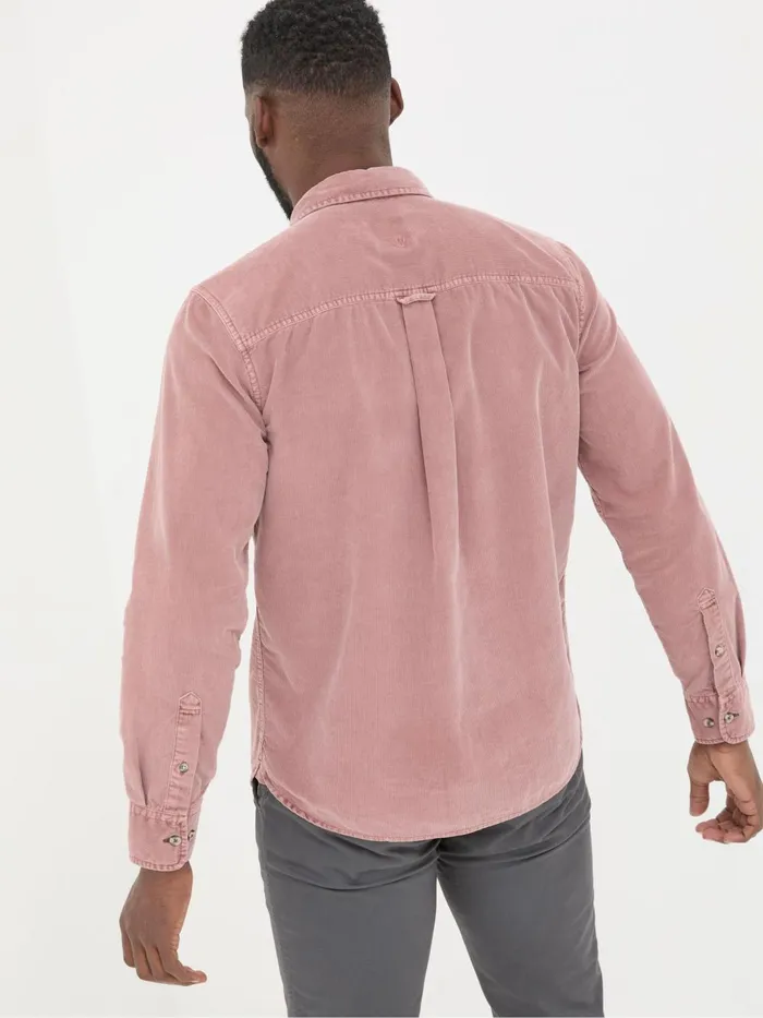 Fat Face Shirts Pink Long Sleeve Cord Shirt 8211 Men