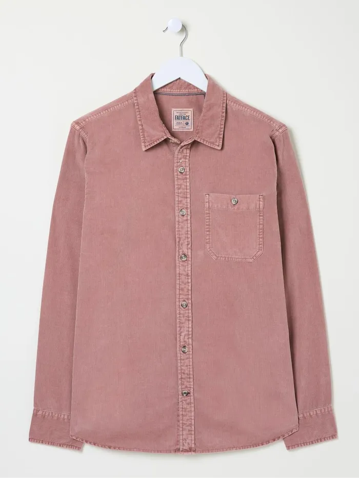 Fat Face Shirts Pink Long Sleeve Cord Shirt 8211 Men