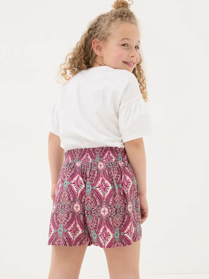 Fat Face Shorts Purple Paisley Print Flippy Shorts 8211 Kids