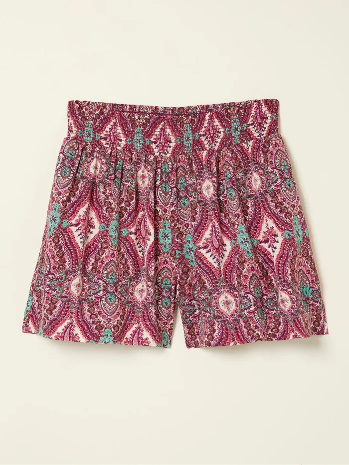 Fat Face Shorts Purple Paisley Print Flippy Shorts 8211 Kids