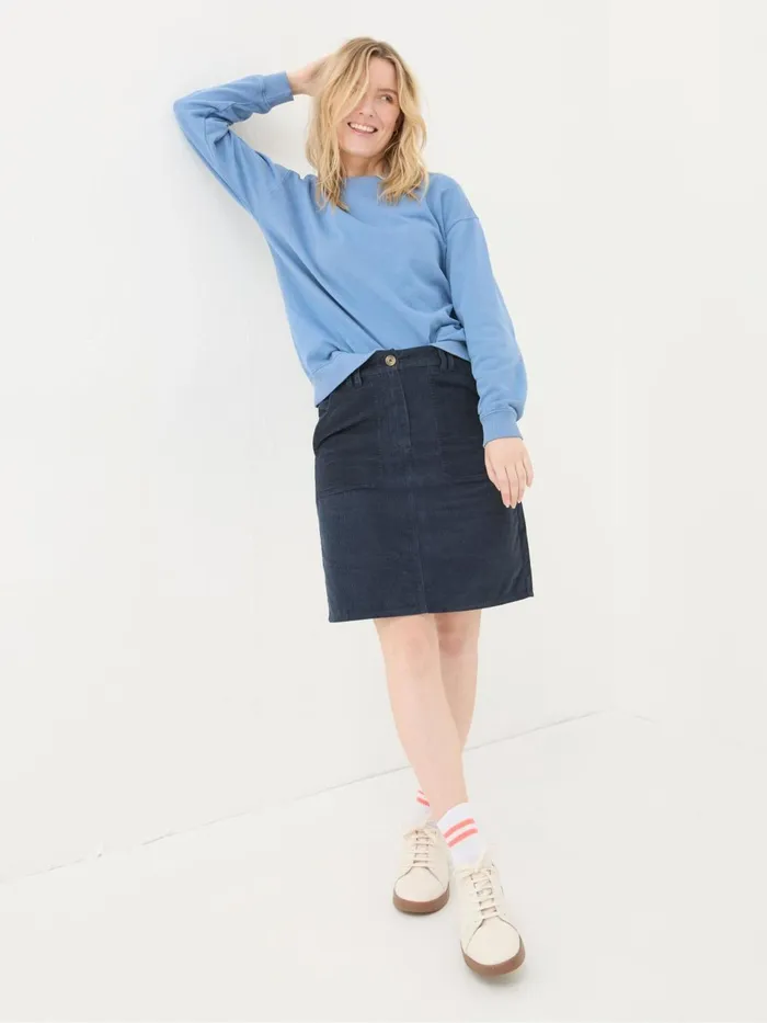 Fat Face Skirts Chesil Dark Navy Cord Skirt 8211 Women