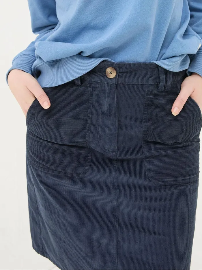 Fat Face Skirts Chesil Dark Navy Cord Skirt 8211 Women