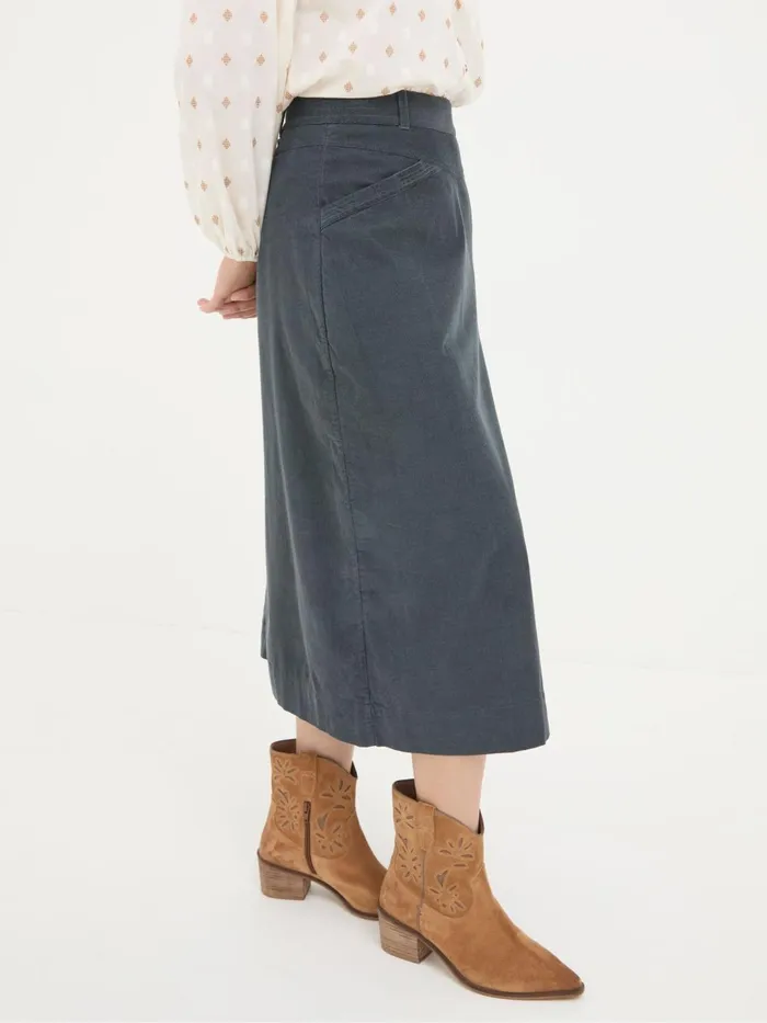 Fat Face Skirts Leigh Grey Cord Midi Skirt 8211 Women
