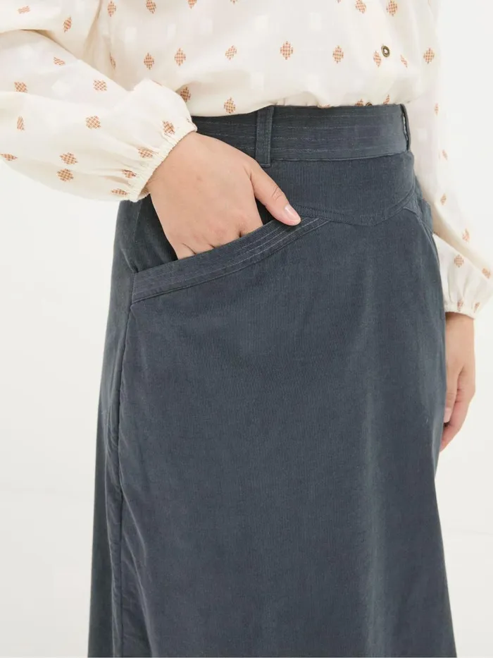 Fat Face Skirts Leigh Grey Cord Midi Skirt 8211 Women