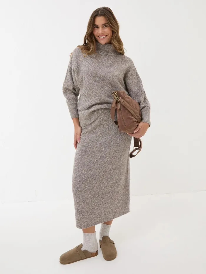 Fat Face Skirts Oatmeal Knitted Skirt 8211 Women