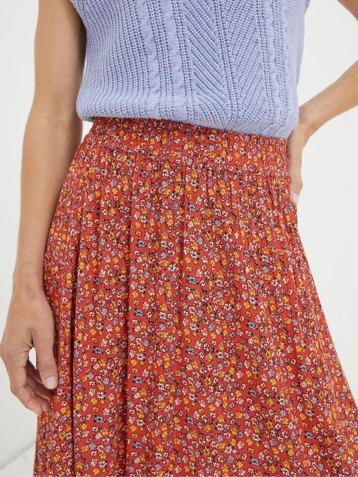 Fat Face Skirts Orange Gradient Floral Midi Skirt 8211 Women