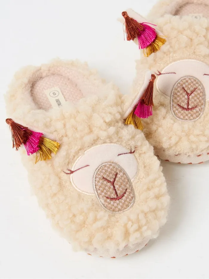 Fat Face Slippers Lila Ivory Llama Slippers 8211 Women