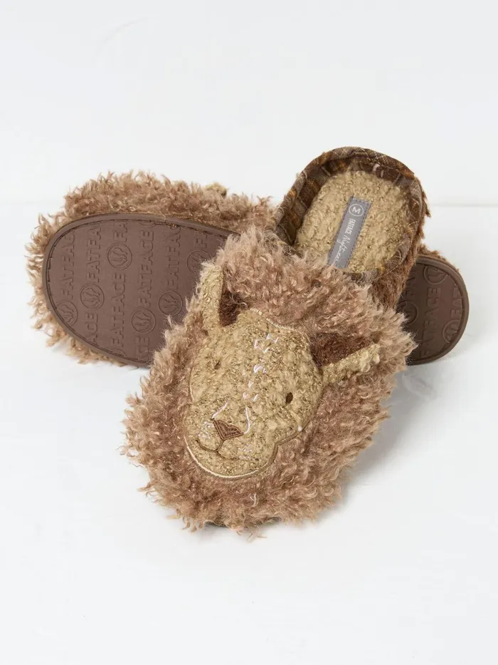 Fat Face Slippers Lionel Natural Lion Slippers 8211 Men
