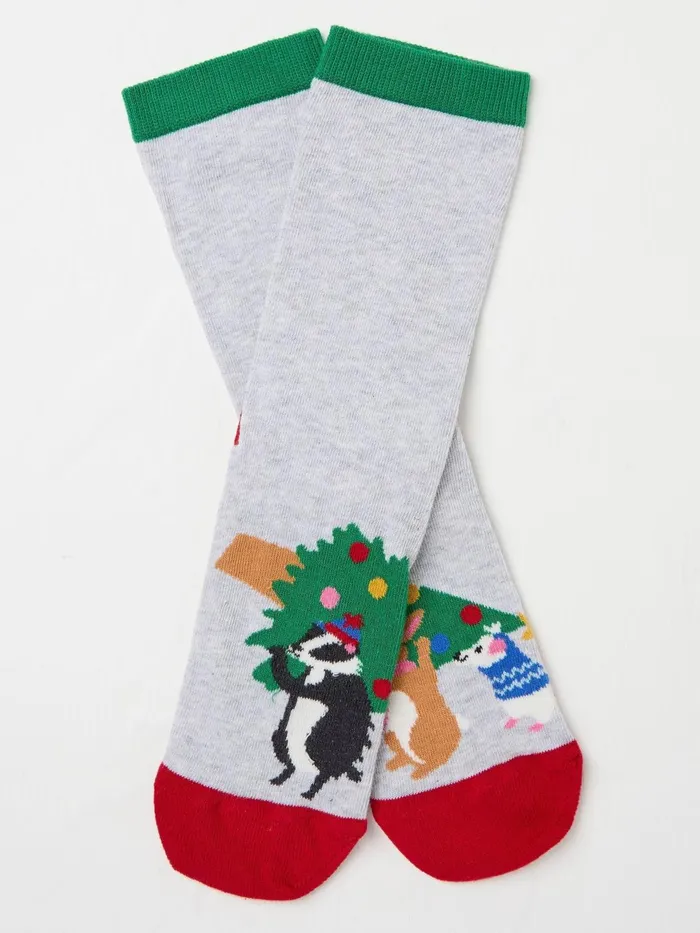 Fat Face Socks and Tights Grey Animal Print Tree Socks 1 Pack 8211 Women