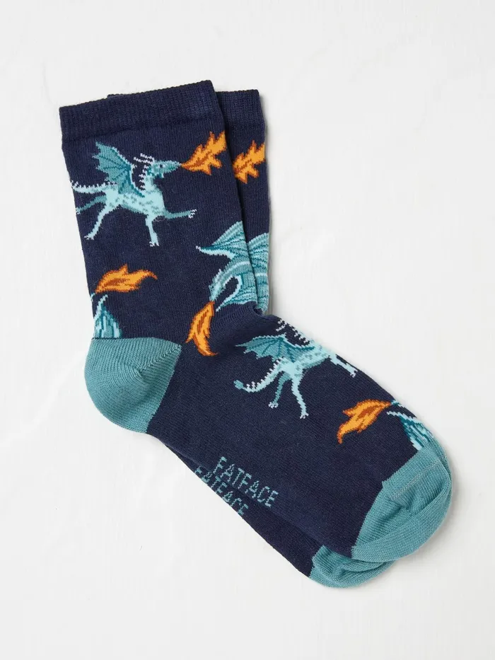 Fat Face Socks Blue Socks 1 Pack 8211 Kids