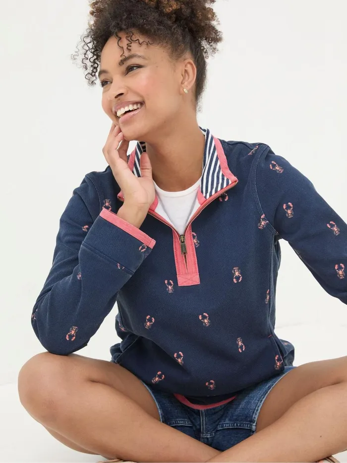 Fat Face Sweatshirts and Hoodies Airlie Blue Lobster Sweat Top 8211 Women