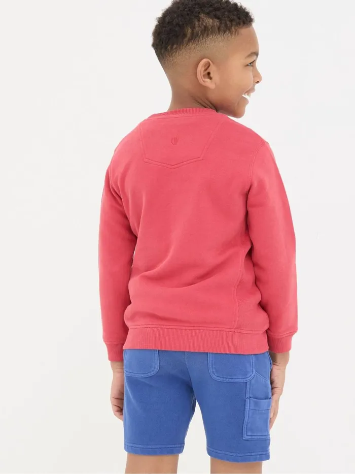 Fat Face Sweatshirts and Hoodies Enborne Red Crew Sweatshirt 8211 Kids