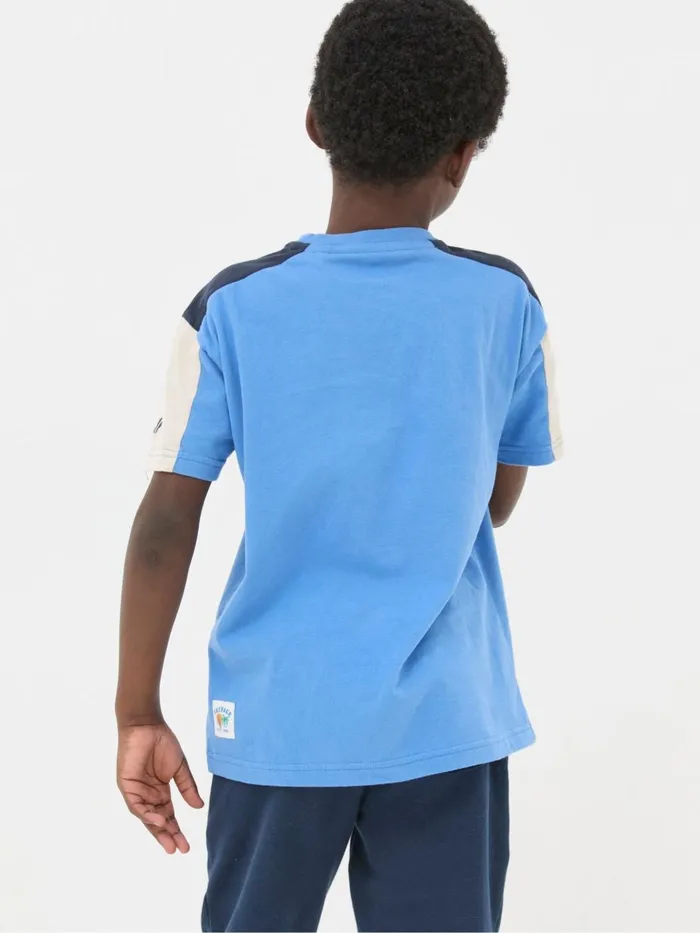 Fat Face TShirts and Polos Blue Colourblock Jersey TShirt 8211 Kids