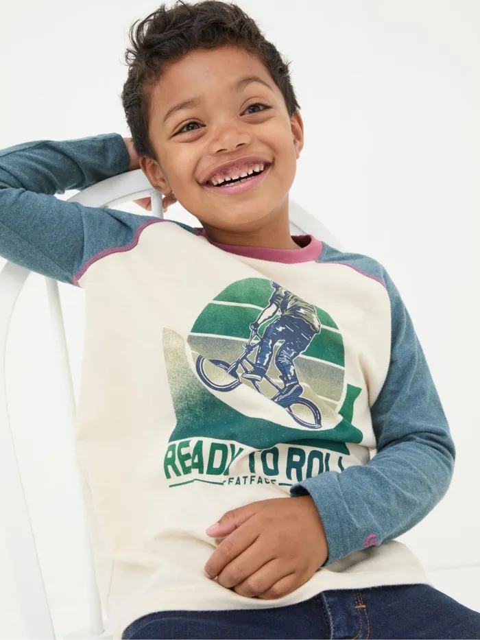 Fat Face TShirts and Polos Natural Bike Graphic TShirt 8211 Kids