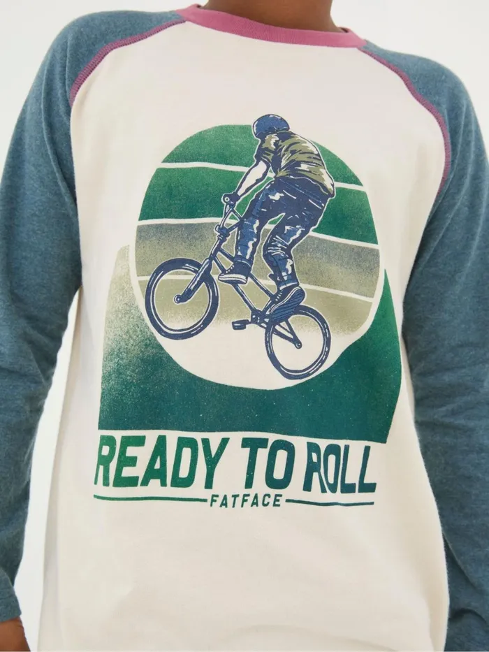Fat Face TShirts and Polos Natural Bike Graphic TShirt 8211 Kids