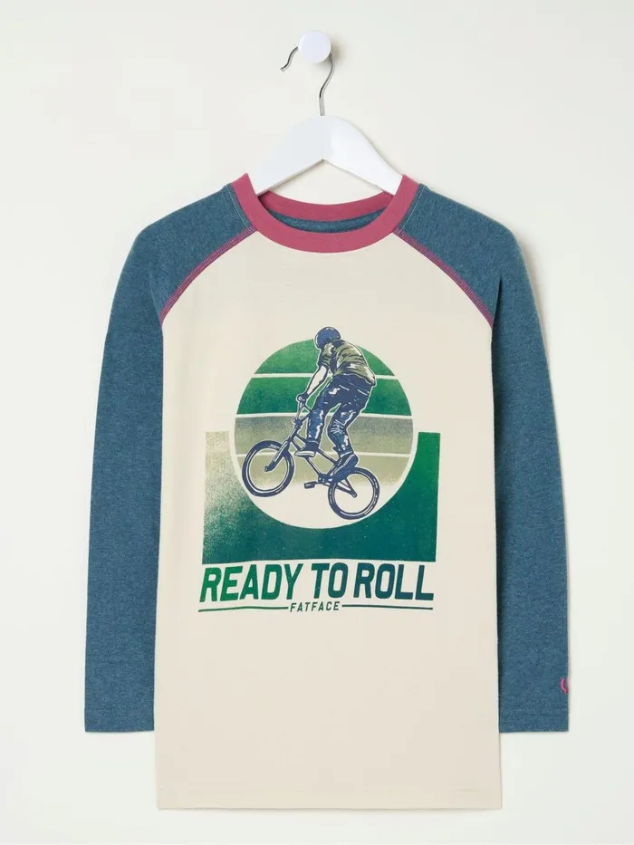 Fat Face TShirts and Polos Natural Bike Graphic TShirt 8211 Kids