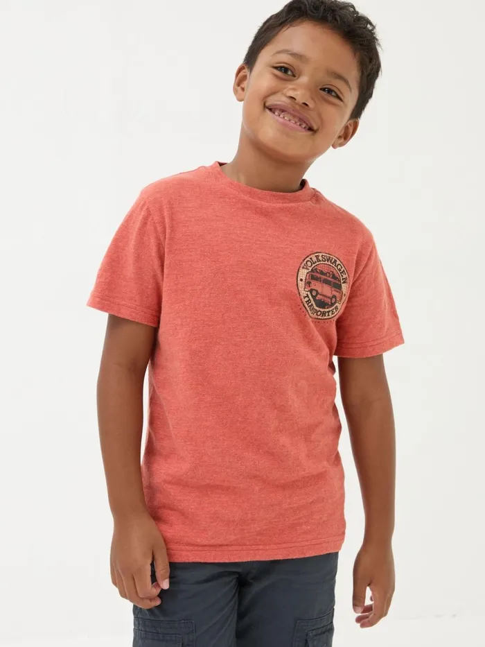 Fat Face TShirts and Polos Vw Orange Graphic TShirt 8211 Kids