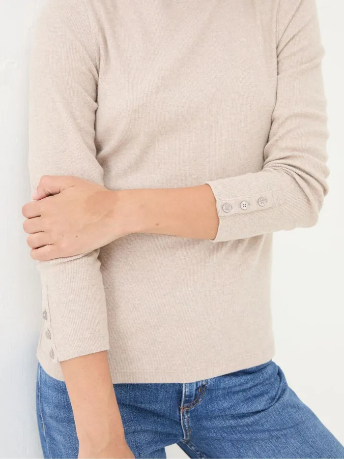 Fat Face Tops and TShirts Callie Oatmeal Long Sleeve Top 8211 Women