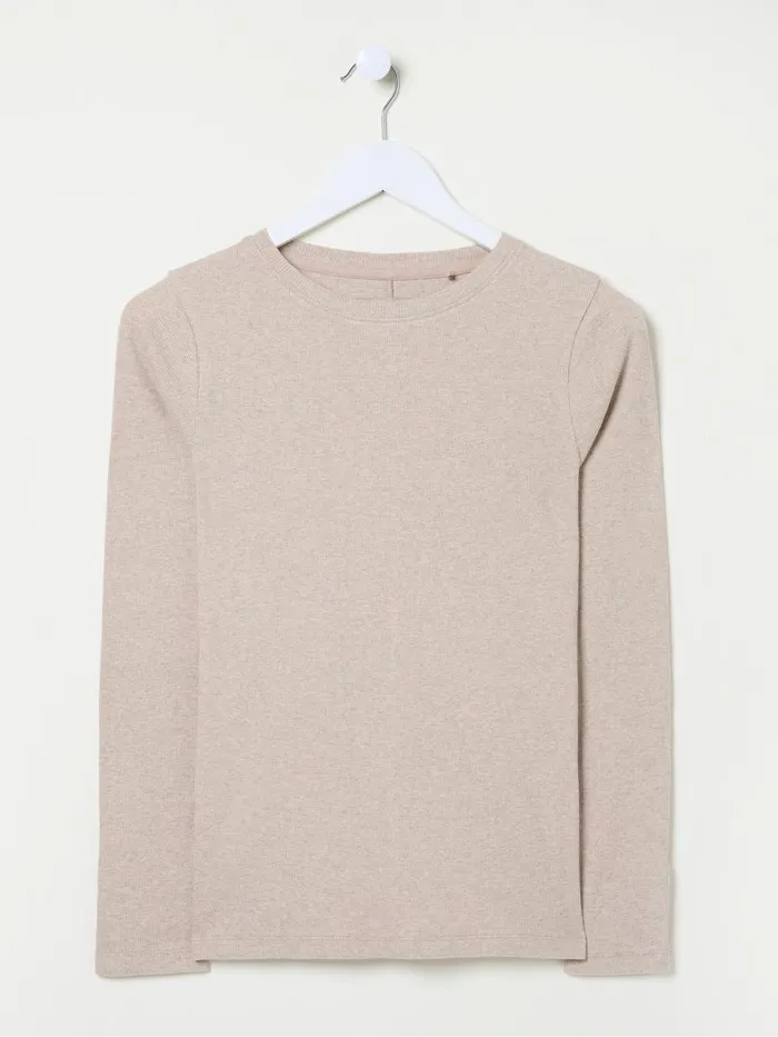 Fat Face Tops and TShirts Callie Oatmeal Long Sleeve Top 8211 Women