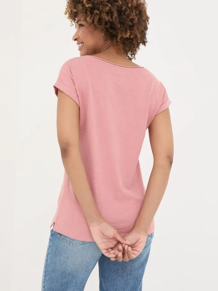Fat Face Tops and TShirts Ivy Organic Cotton Blush Pink TShirt 8211 Women
