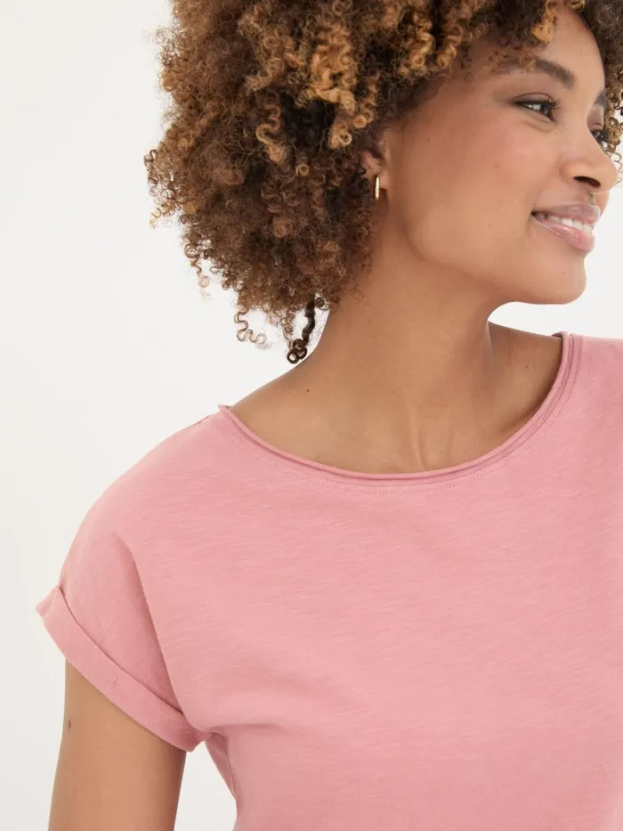 Fat Face Tops and TShirts Ivy Organic Cotton Blush Pink TShirt 8211 Women