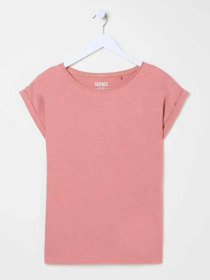 Fat Face Tops and TShirts Ivy Organic Cotton Blush Pink TShirt 8211 Women