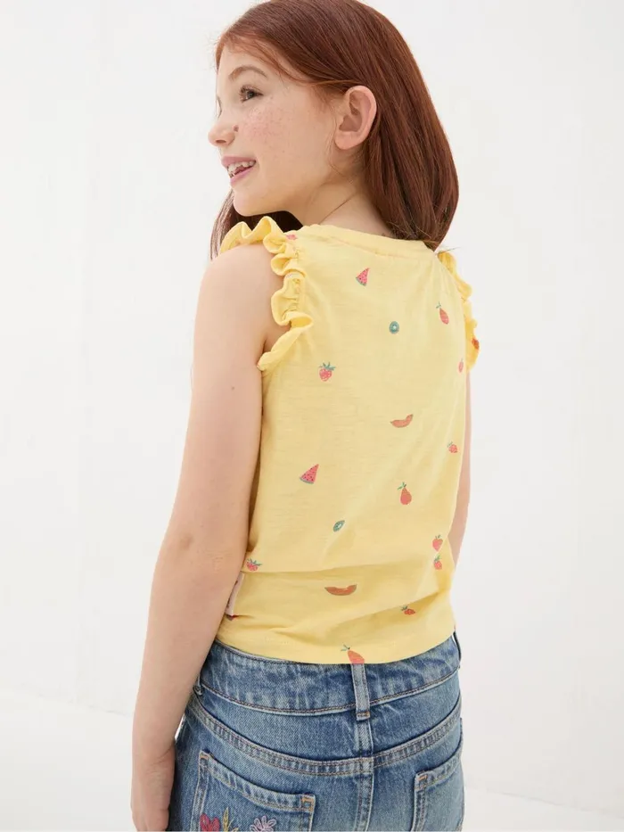Fat Face Tops and TShirts Yellow Fruit Knot Front TShirt 8211 Kids