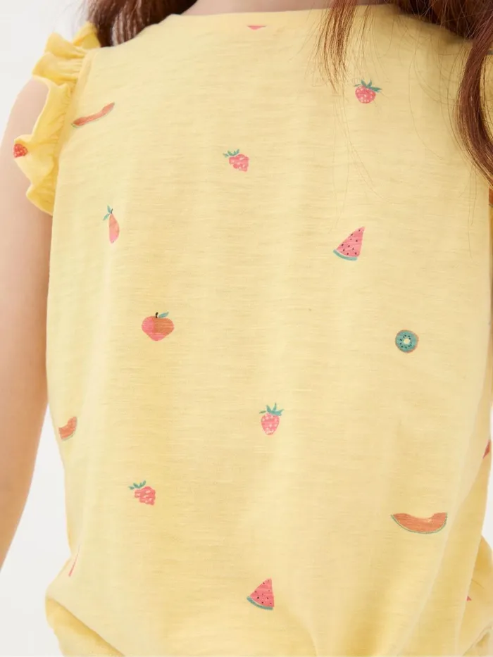 Fat Face Tops and TShirts Yellow Fruit Knot Front TShirt 8211 Kids