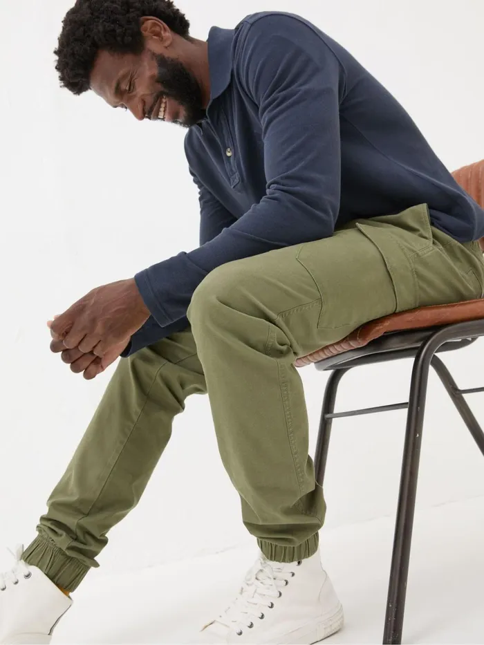 Fat Face Trousers and Chinos Kent Green Cuffed Cargo Trousers 8211 Men