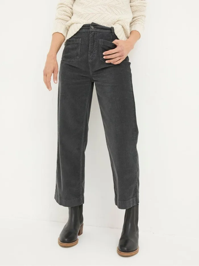 Fat Face Trousers and Leggings Keswick Charcoal Grey Wide Leg Crop Jeans 8211 Women Fat Face Trousers and Leggings Keswick Charcoal Grey Wide Leg Crop Jeans 8211 Women