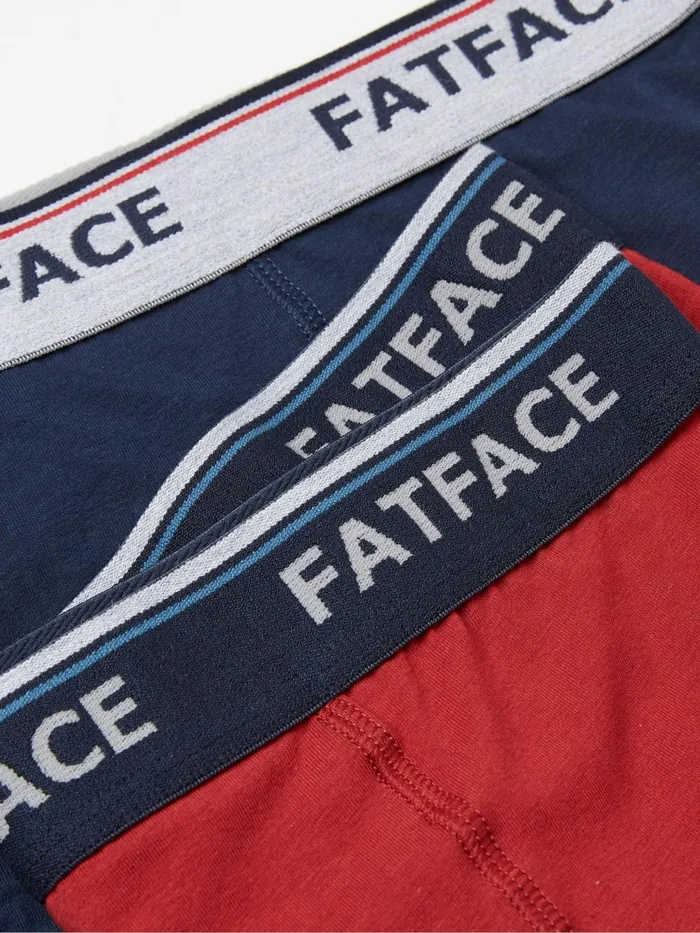 Fat Face Underwear Red Cotton Boxers 2 Pack 8211 Men