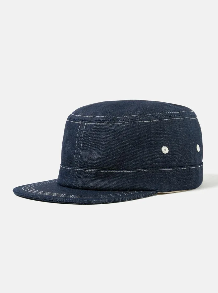 Field Cap In Indigo 13oz Selvedge Denim Men Universal Works Hats