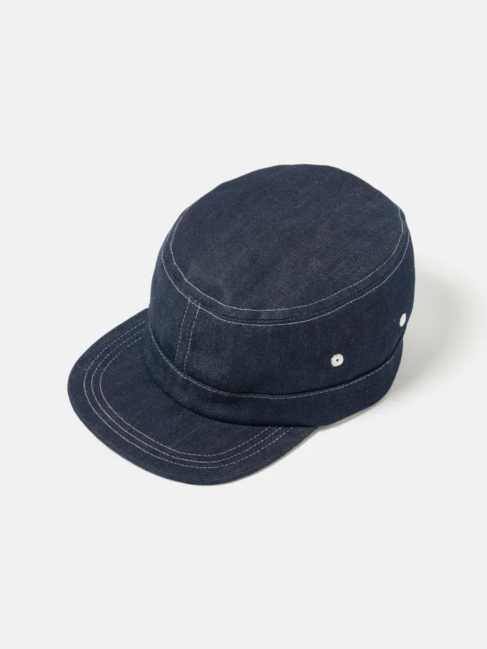 Field Cap In Indigo 13oz Selvedge Denim Men Universal Works Hats