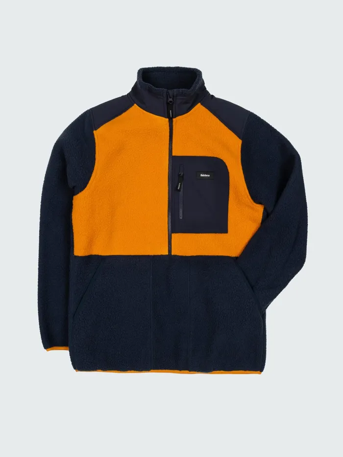 Finisterre Fleece Men Bolster 14 Zip Fleece Navyharvest Gold