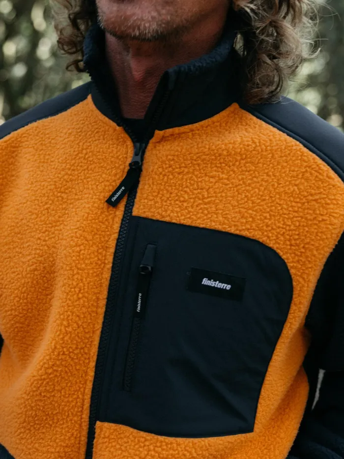 Finisterre Fleece Men Bolster 14 Zip Fleece Navyharvest Gold