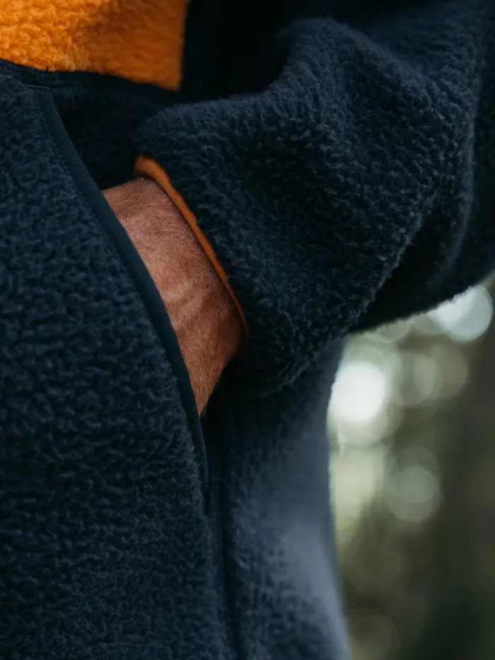 Finisterre Fleece Men Bolster 14 Zip Fleece Navyharvest Gold