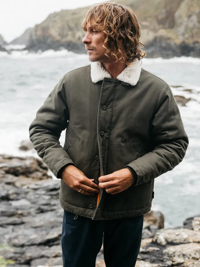 Finisterre Jackets and Coats Men Berings Deck Jacket Olive