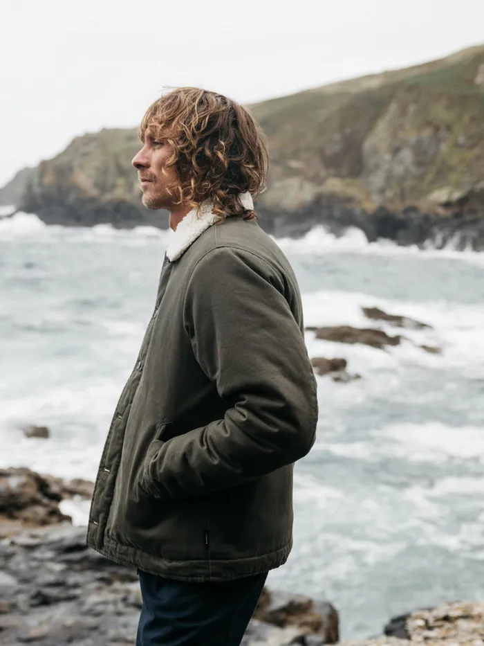 Finisterre Jackets and Coats Men Berings Deck Jacket Olive