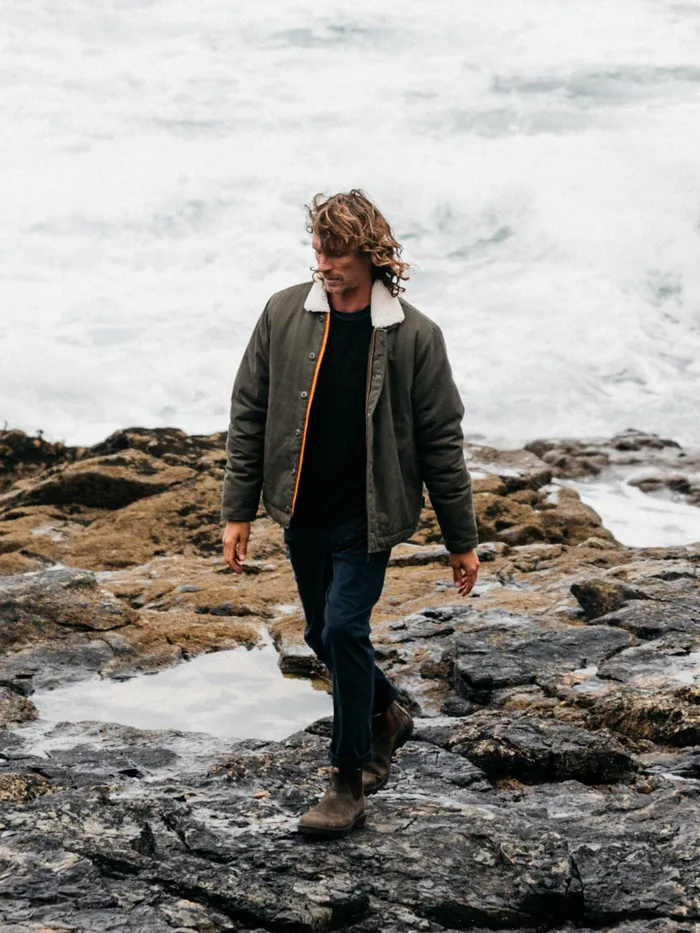 Finisterre Jackets and Coats Men Berings Deck Jacket Olive