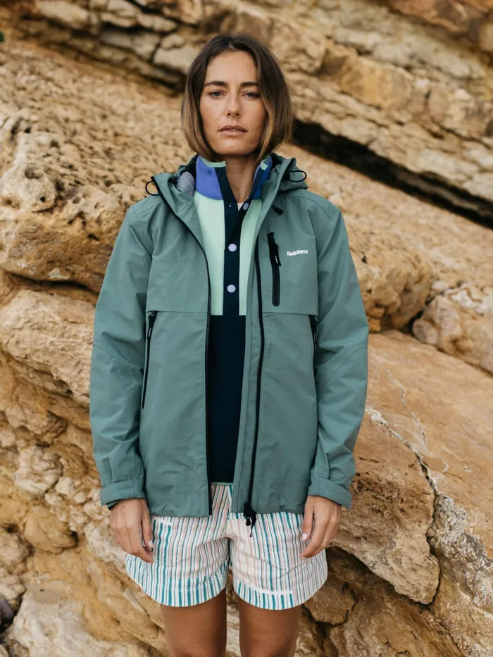 Finisterre Jackets and Coats Women Stormbird Waterproof Jacket Deep Sea