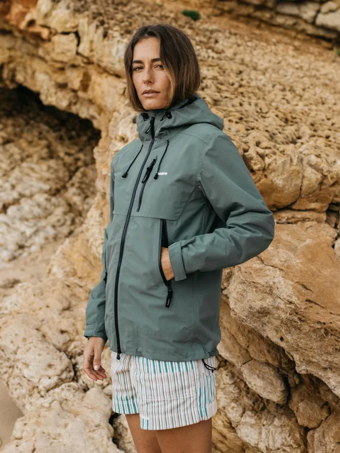 Finisterre Jackets and Coats Women Stormbird Waterproof Jacket Deep Sea