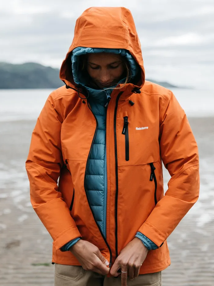 Finisterre Jackets and Coats Women Stormbird Waterproof Jacket Red Rust