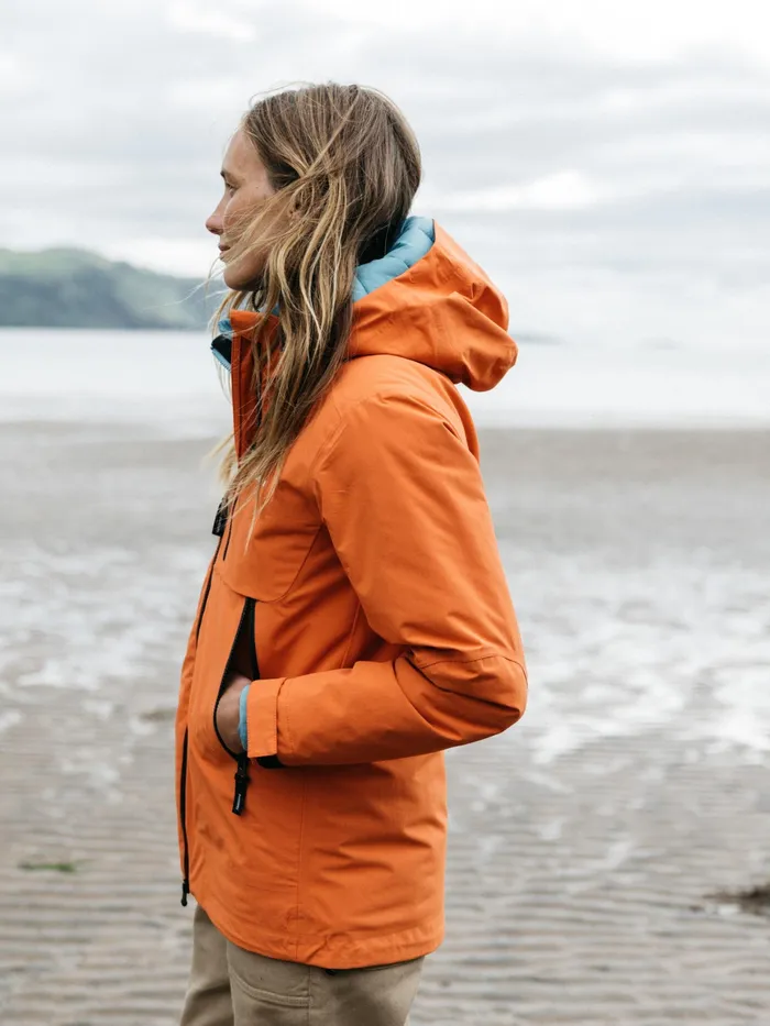 Finisterre Jackets and Coats Women Stormbird Waterproof Jacket Red Rust